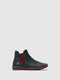 Chelsea Ankle Boots ITZI650SOF DENIM W/BORDEAUX ELASTIC